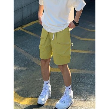 UNCLEBLUE 多巴胺工裝短褲春夏新品潮牌戶外休閑寬松多色短褲男