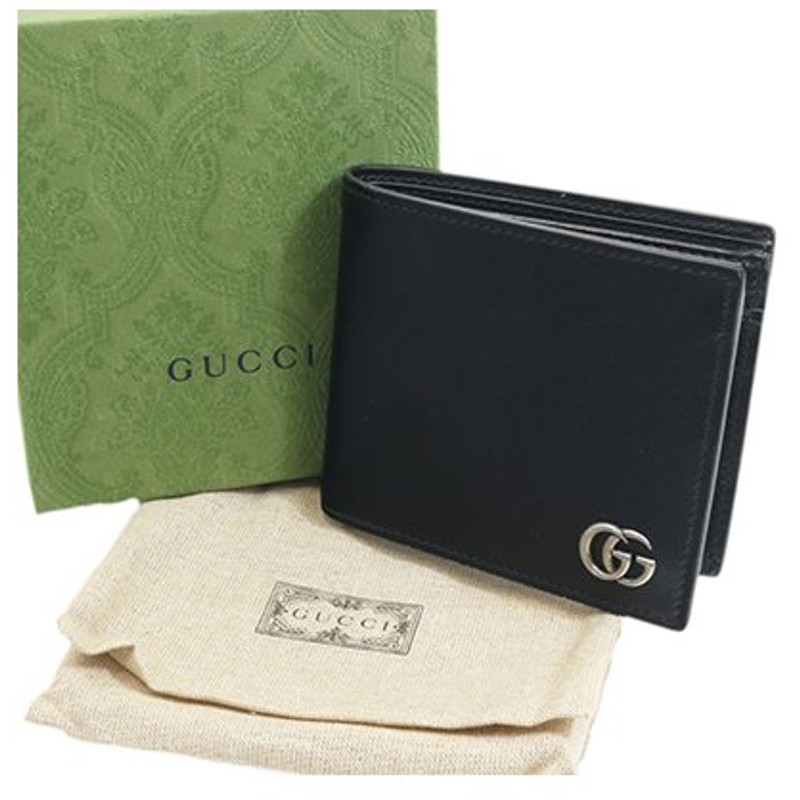 Gucci グッチ メンズ 財布 二つ折り マーモント Gg Marmont 小銭入れ付き 二つ折り財布 0yk0n 通販 Lineポイント最大get Lineショッピング