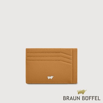 【BRAUN BUFFEL 德國小金牛】台灣總代理 斯萊特-A 卡夾-淺棕/BF565-151-CS