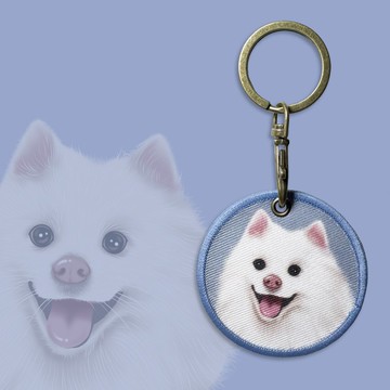 Q毛 鑰匙圈 布章鑰匙圈 狐狸犬 悠遊卡 悠遊卡鑰匙圈 狗狗鑰匙圈