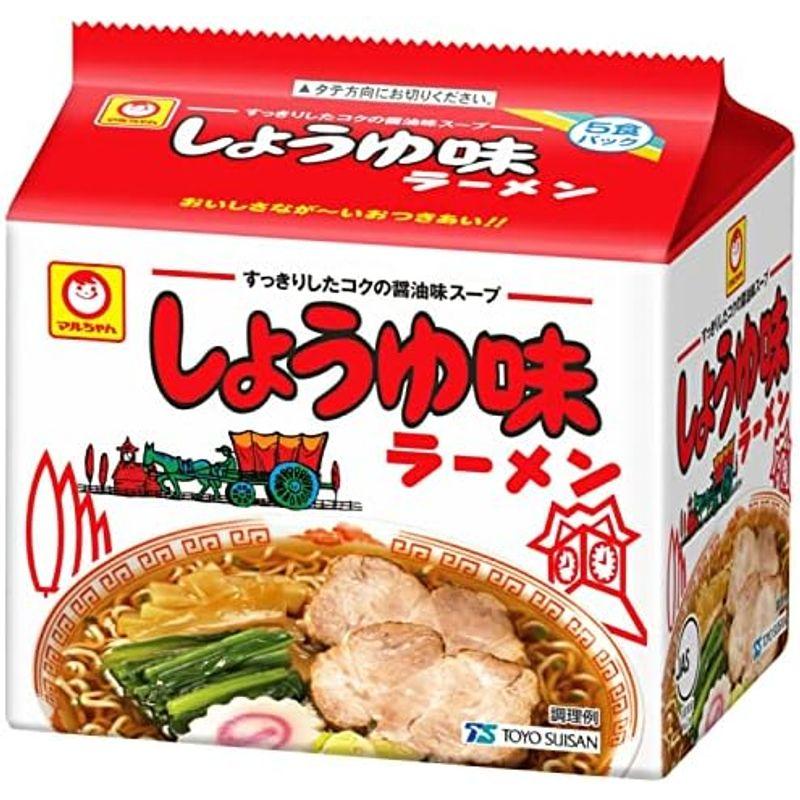 東洋水産 マルちゃん しょうゆ味ラーメン 5食パック ×18個 (6個入×3ケース)