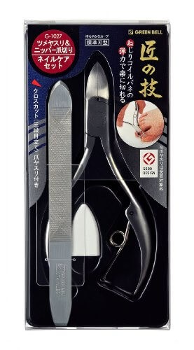 Green Bell Stainless Steel Nippers & Nail File Set