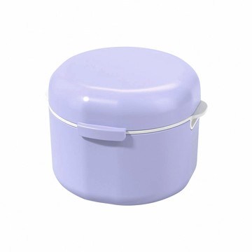 E.dot 雙層牙套清潔收納盒/置物盒 1入  紫色