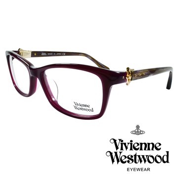 Vivienne Westwood 英國薇薇安魏斯伍德龐克土星風★側拼蕾絲光學眼鏡(紅+咖琥珀)VW31604