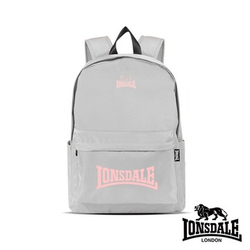 【LONSDALE 英國小獅】潮流輕旅大容量機能後背包-時尚灰 LD2128