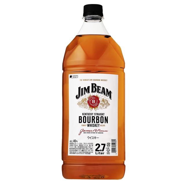 【７月期間限定値下】ジムビーム　Jim Beam バーボンウイスキー 4L 2本 大容量 ジムビーム 40度 2700ml 2.7L 箱なし ウィスキー
