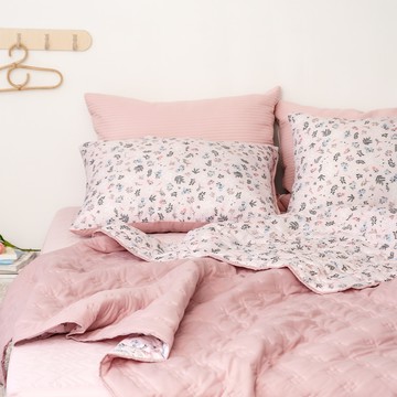 The Zari 環保抗菌微纖兩用鋪巾  Ellia Pink  D/Q(180 x 210cm)