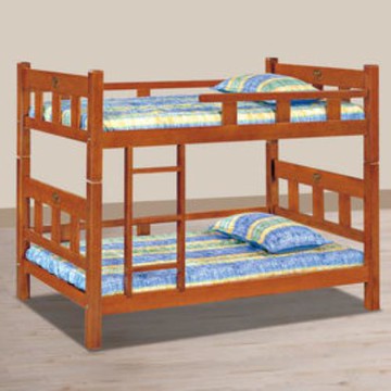 【時尚屋】[UZ6]柚木色方柱3.5尺角柱雙層床UZ6-112-2不含床墊