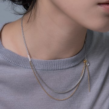 Tassels | 純銀雙色金屬流蘇項鍊