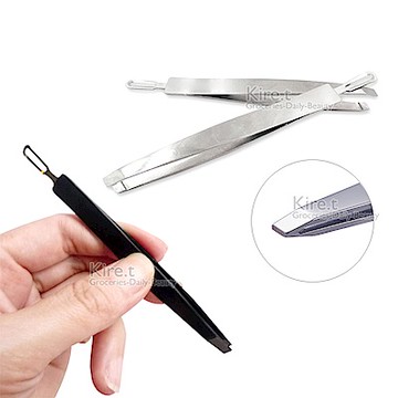 kiret 二合一眉毛黑頭兩用清潔棒-眉夾 粉刺夾 青春棒 多用(顏色隨機)