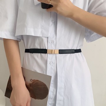 簡約彈力松緊細腰帶女裝飾配連衣裙子外套收腰百搭時尚韓版腰封潮