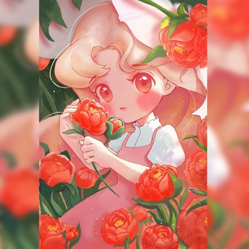 午時牡丹明信片