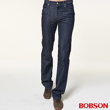 BOBSON 男款低腰伸縮直筒褲