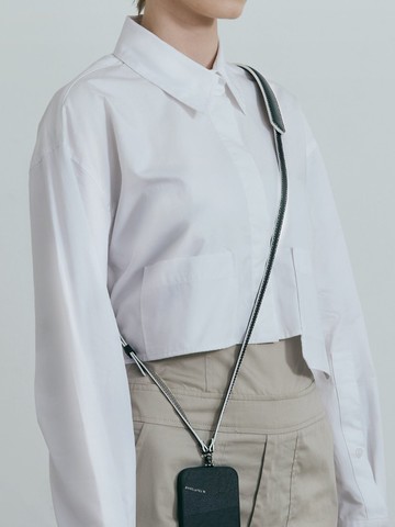 Planeta 真皮手機背帶 /手機肩帶 (黑色) Eclipse 輕奢優雅