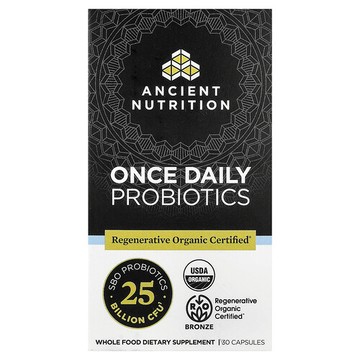 Ancient Nutrition, 每日一次益生菌，250 億 CFU，30 粒膠囊