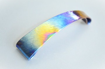 Titanium barrette・純鈦製髮夾・藍釉 B・66mm