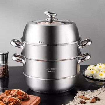 蒸鍋 304不銹鋼二層三層加厚復底湯鍋 燃氣爐電磁爐通用