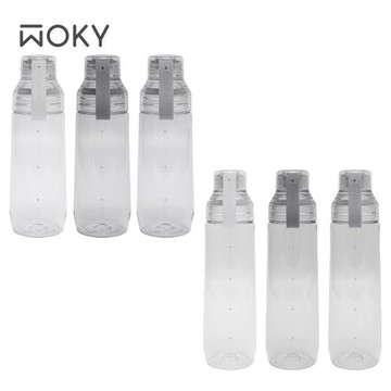 1+1超值組【WOKY 沃廚】ECOZEN 透明瓶600ml+800ml