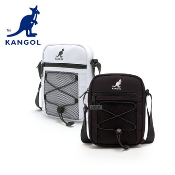袋鼠 【 KANGOL 】網布抽繩側背包 65558710-廠商直送