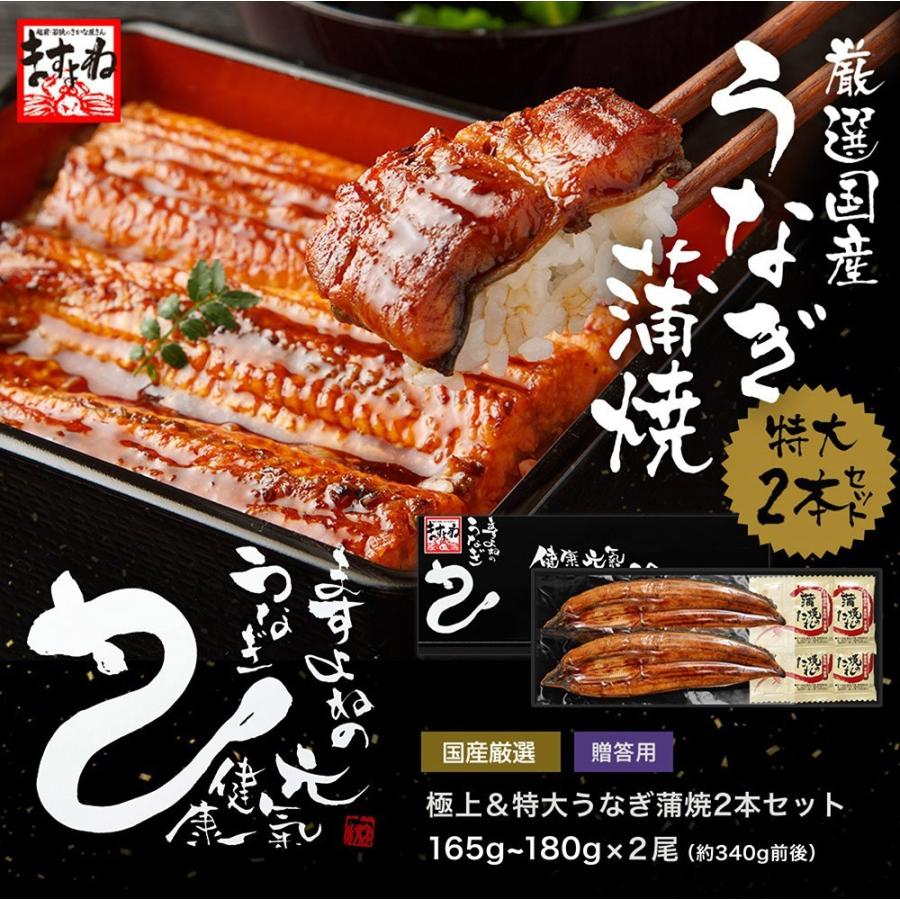 国産 にほんうなぎ 蒲焼き 165g×2尾 計330g ウナギ 鰻 鹿児島or愛知県産 うなぎ蒲焼き長焼2尾 330g前後 取説入 タレ山椒付 のし対応 化粧箱入 ギフト