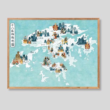 【十八區滿天神佛】掛畫 - 就係香港 X Carmen Ng