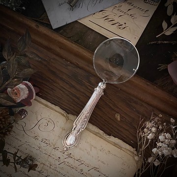 1927年英國 Sheffield 喬治五世時期 純銀 放大鏡 K B L 工坊製作