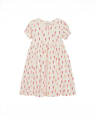 短袖洋裝(米白)104cm