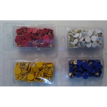 彩色圖釘 100元可買1000支圖釘 PVC披覆圖釘 thumbtacks 辦公用品 安全圖釘 造型圖釘 文具圖釘