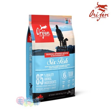 蝦幣回饋【Orijen】歐睿健 六種鮮魚犬 無穀配方6KG野生漁獲+新鮮蔬果 85%含肉量 毛貓寵