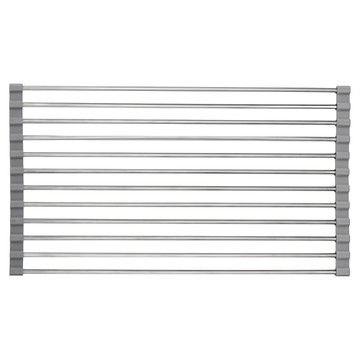 捲簾式水槽瀝水架 A 基礎款  小號  12管 矽膠半包款  1個