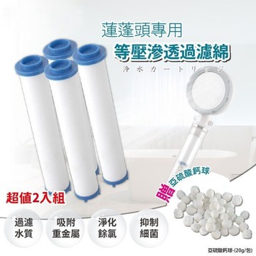 蓮蓬頭專用除氯等壓滲透過濾棉-補充包超值2入組 過濾水質 除氯抗菌 Loxin【SH1156】