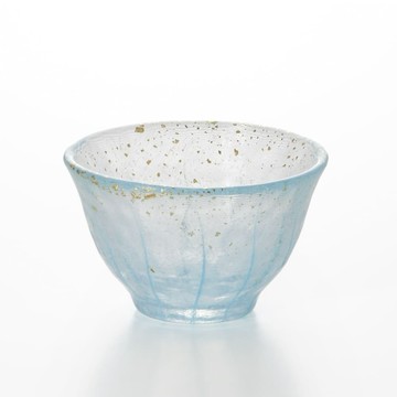 庄內 日製手作 70ml 玻璃清酒杯│水藍金│單品