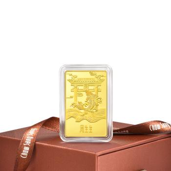 生生有禮 魚躍龍門 10克珍藏黃金金片_計價黃金