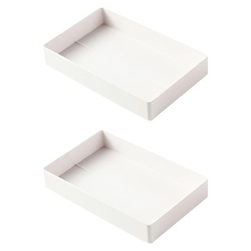 小麥購物 桌上文件收納盒 可疊抽拉盒 C287 160g 2個  1層  白色