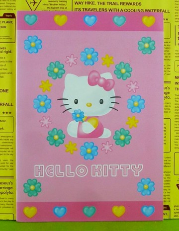【震撼精品百貨】Hello Kitty 凱蒂貓~筆記本~側坐~花【共1款】