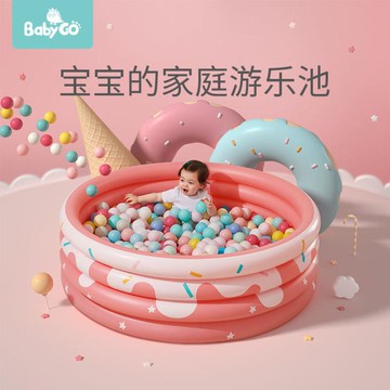 充氣泳池 兒童海洋球池圍欄室內家用加厚彩色波波池寶寶充氣玩具池