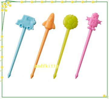 asdfkitty*足球機器人飛機汽車食物叉/水果插/便當.點心.三明治叉-日本msa正版商品