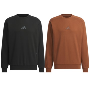 【下殺】Adidas 長袖上衣 男裝 大學T 棉質 黑/棕【運動世界】JZ8420/JZ8421