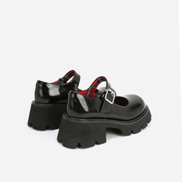 瑪麗珍鞋女復古厚底松糕鞋日系一字扣洛麗塔淺口單鞋小皮鞋女鞋