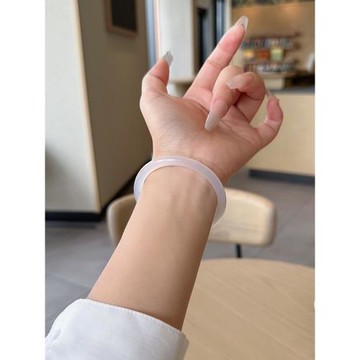 (免運)天然白月光瑪瑙手鐲叮當鐲子玉髓手鐲荔枝凍美人條手鐲送女友禮物