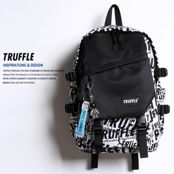 TRUFFLE書包初中生男雙肩包小學生女大容量高中背包百搭撞色旅行