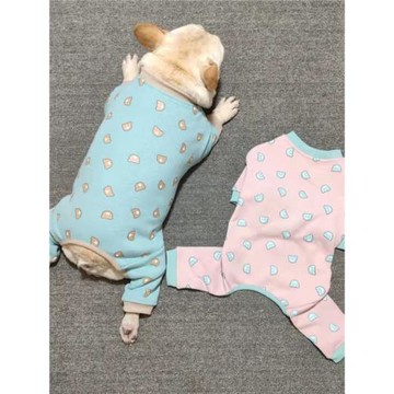 狗狗四腳衣法斗秋冬款加絨寵物連體衣巴哥比熊雪納瑞保暖加厚睡衣