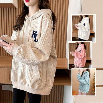 ＊ORead＊緹花連帽加絨加厚衛衣(4色M~2XL)【限定加碼✿全館滿額再折】