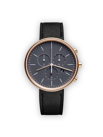 Uniform Wares - M40 Chronograph watch - women - Calf Suede/glass/stainless steel - One Size - Metallic