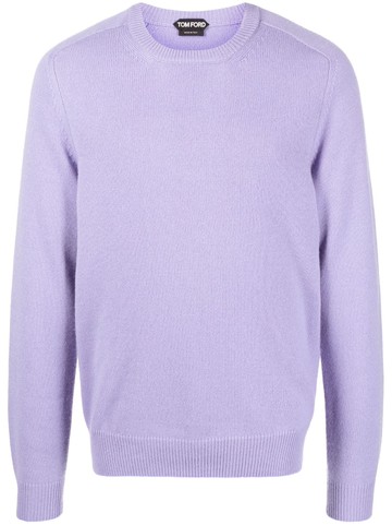 TOM FORD - crew-neck cashmere jumper - men - Cashmere - 50 - Purple