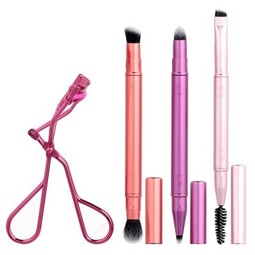 Real Techniques, Double Time Brush + Lash Set, 4 Piece Set