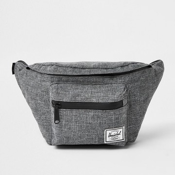 Herschel Seventeen 帆布 灰色 灰黑 拉鍊 防水拉鍊 旅行 側包 胸包 斜包 小包 男生 腰包 現貨