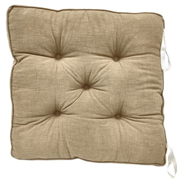 Mega 加厚棉麻坐墊單人座椅墊  43 × 43 × 6cm  豆咖色