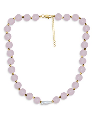 Aqua Beads & Cultured Freshwater Pearl Necklace, 16 - Exclusive
