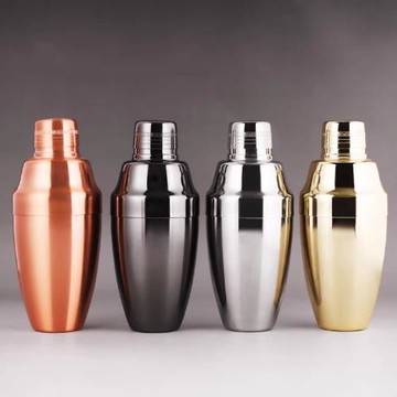 酒吧調酒美式傳統三段式調酒器304不銹鋼搖酒器調酒雪克壺 shaker